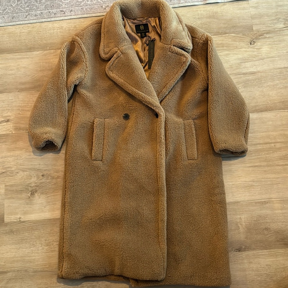 House of Harlow 1960 Faux Fur Teddy Jacket Sz L - Picture 2 of 10